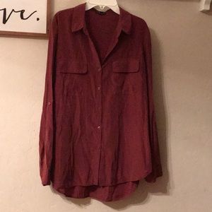 Burgundy dress shirt